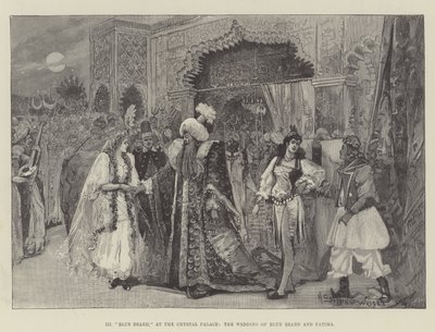 Barbe Bleue, au Crystal Palace, le mariage de Barbe Bleue et Fatima - Henry Charles Seppings Wright